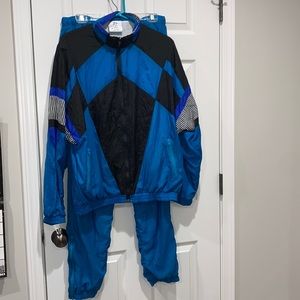 Avait Sportif Vintage Windbreaker Jacket and Pants (90s/2000s) Turquoise